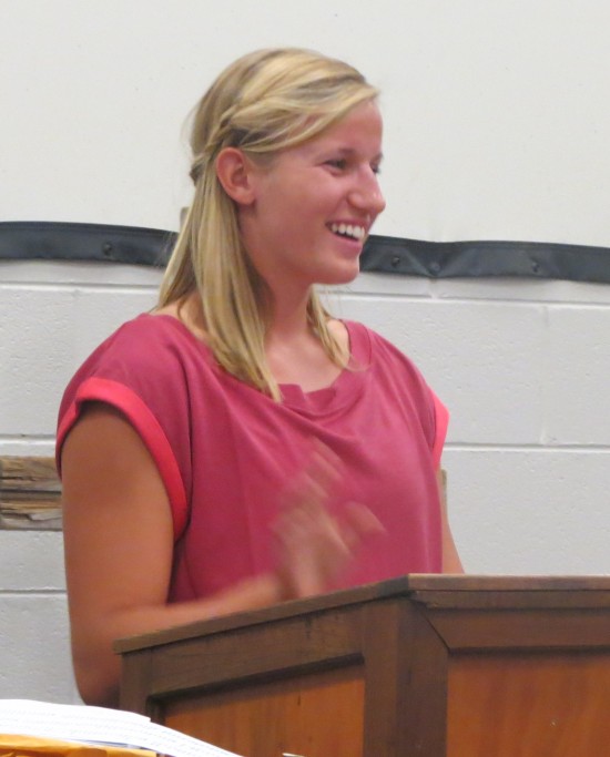 Secretary candidate Emily Simmons
